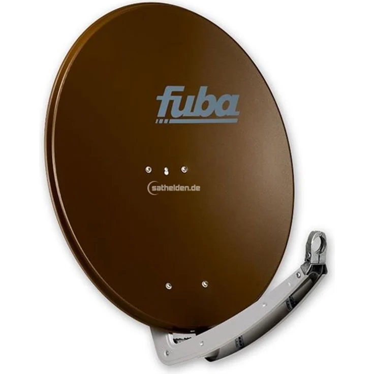 Fuba DAA 780 B braun Aluminium Satellitenschüssel 74x84 cm - Sat-Antenne-Sat-Spiegel mit Doppeltragarm, LNB-Halterung aus Alu Druckguss – Bild 1