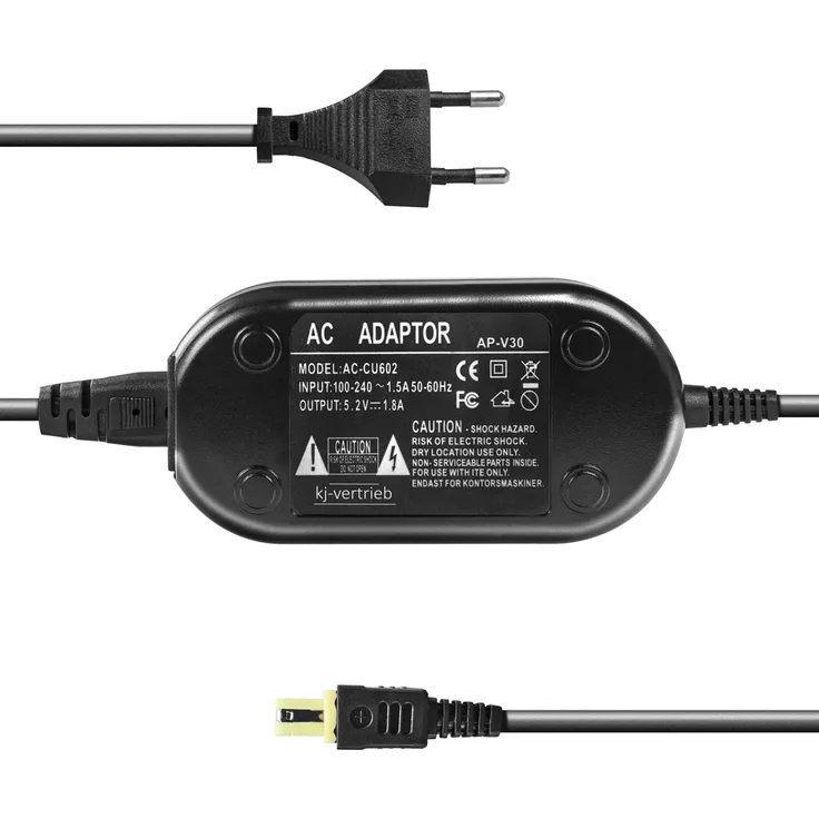 kj-vertrieb Netzteil für JVC GZ-MG750, GZ-HD500, GZ-HD620, GZ-MS110, GZ-HM300, GZ-HM320 - ersetzt AP-V30, LY37323001A - 5,8V 1.8A