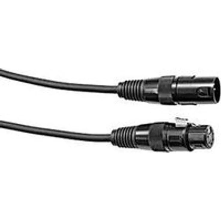 Eurolite DMX Verbindungskabel [1x XLR-Stecker 5 polig - 1x XLR-Buchse 5 polig] 3 m Eurolite 30227862 Schwarz