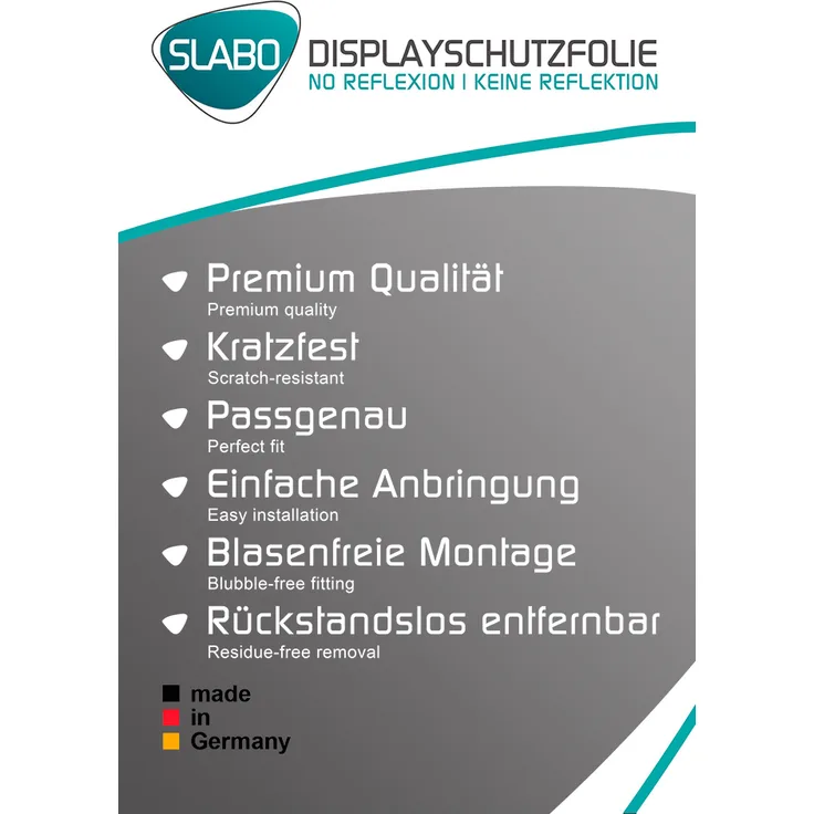 2x Slabo Displayschutzfolie für Samsung Galaxy S5 (SM-G900F) MATT ''No Reflexion''