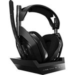 ASTRO Gaming A50 kabelloses Headset und Basisstation (4. Generation) mit Dolby Audio-Dolby Atmos (kompatibel mit PS4, PC, Mac) schwarz-silber