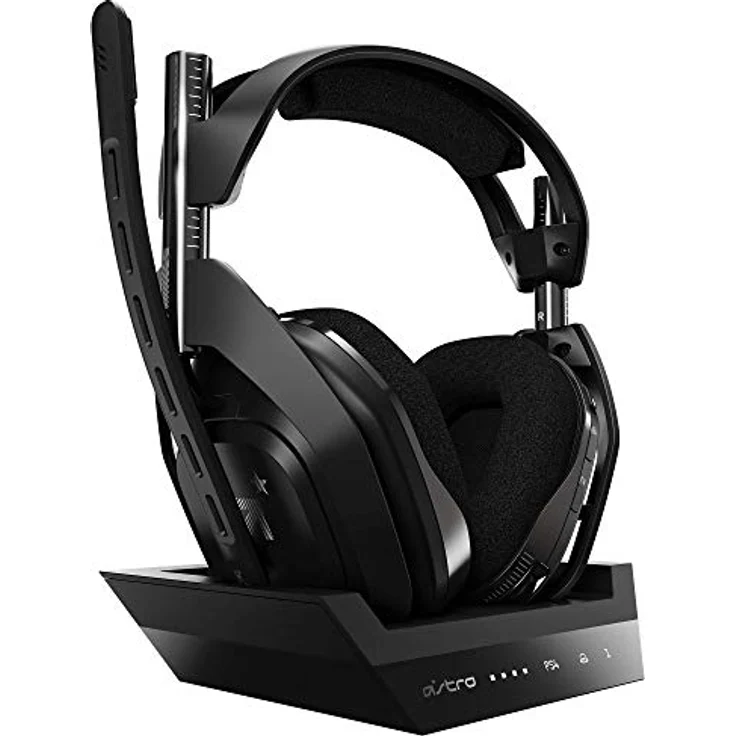 ASTRO Gaming A50 kabelloses Headset und Basisstation (4. Generation) mit Dolby Audio-Dolby Atmos (kompatibel mit PS4, PC, Mac) schwarz-silber – Bild 1