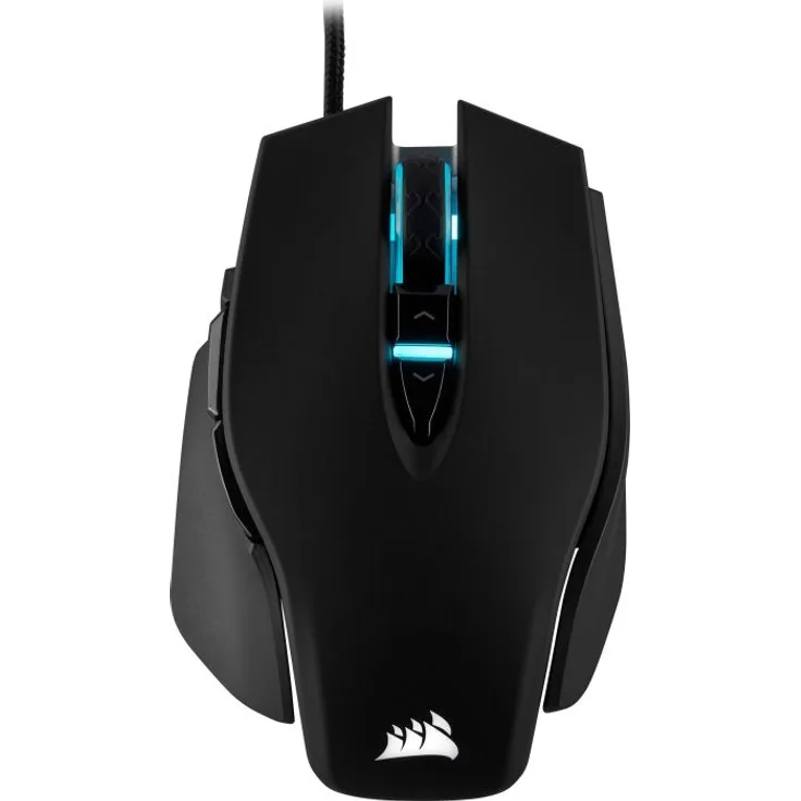 Corsair M65 Elite RGB FPS Gaming Maus (18.000 DPI optischer Sensor, RGB LED Hintergrundbeleuchtung, Anpassbares Gewichtssystem) schwarz