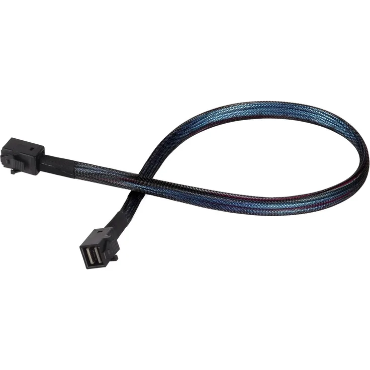SilverStone SST-CPS04 - Internes Mini SAS HD Kabel mit beidseitigen SFF8643 Steckern, unterstützt SAS 3.0 Industriestandard, 50 cm