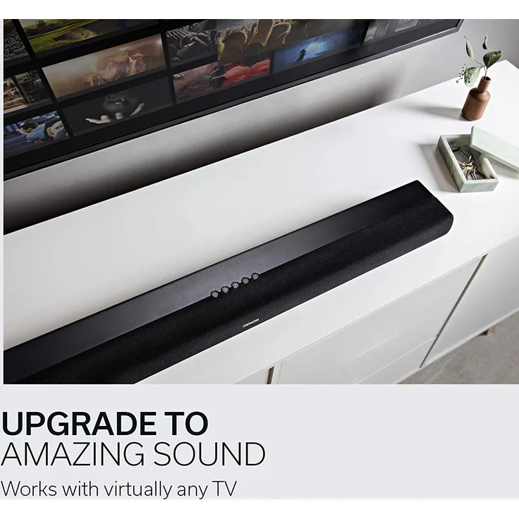 Denon DHT-S216 2.0 Soundbar mit Subwoofer, kabellos/kabelgebunden, geeignet für TV, schwarz (2019) – Bild 3