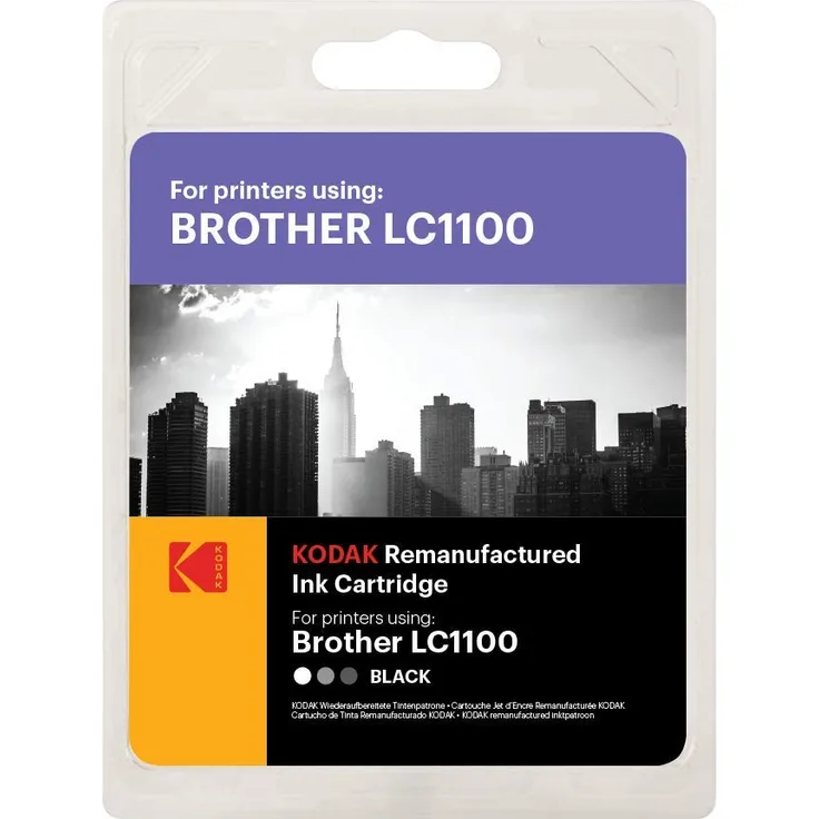 Kodak Supplies 185B110001 Tinte 450 Seiten 12, 5ml schwarz passend für Brother DCP6690 Kompatibel zu LC1100BK