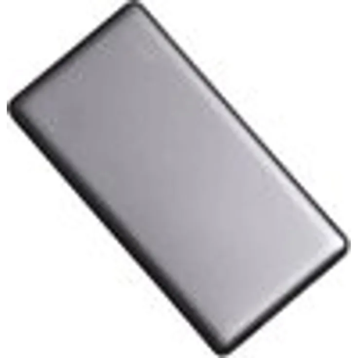 Denver PBS-10003 Powerbank, 10000mAh, 2x USB, Metall-Gehäuse Silber