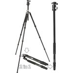Bresser Fotostativ Dreibeinstativ BX-25 Pro mit Kugelkopf und Monopod Funktion mit bis zu 15 Kilogramm Traglast