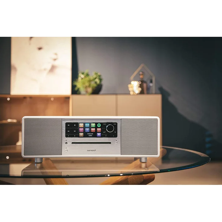 Sonoro Prestige CD-Radio mit Bluetooth, WLAN, Wecker, LCD-Display, weiß - Preisvergleich – Bild 3