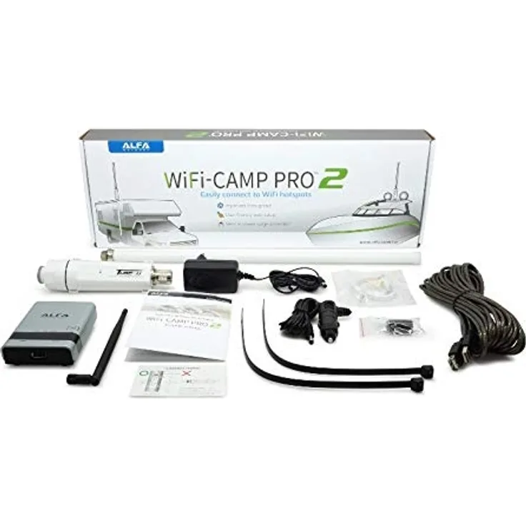 ALFA WiFi Camp-Pro 2 WLAN Range Extender Kit, 802.11b-g-n, 300MBit