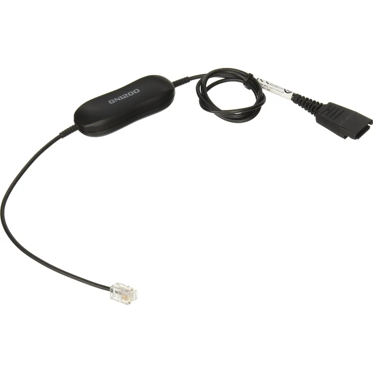 Jabra GN1200 QD auf RJ10 Smart Cord Anschlusskabel für kabelgebundene Jabra-Headsets, 0,8 m, glatt