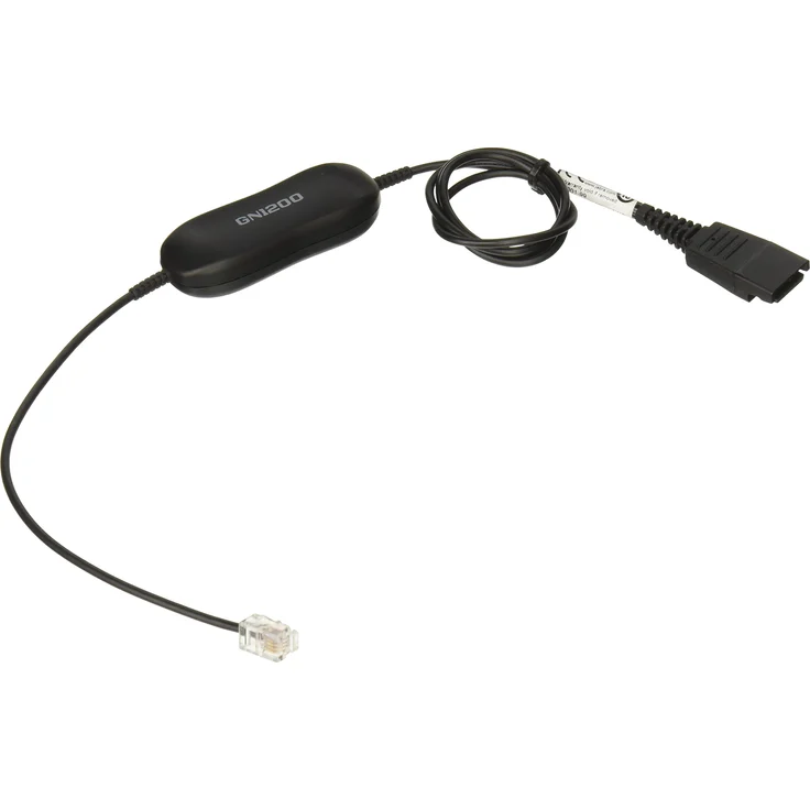 Jabra GN1200 QD auf RJ10 Smart Cord Anschlusskabel für kabelgebundene Jabra-Headsets, 0,8 m, glatt