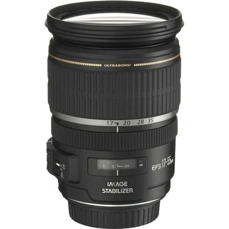 Canon Zoomobjektiv EF-S 17-55mm F2.8 IS USM für EOS (77mm Filtergewinde, Bildstabilisator) schwarz – Bild 1