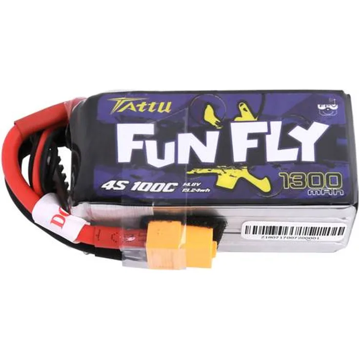 Tattu Modellbau-Akkupack (LiPo) 14.8V 1300 mAh Zellen-Zahl: 4 100 C Softcase XT60-2