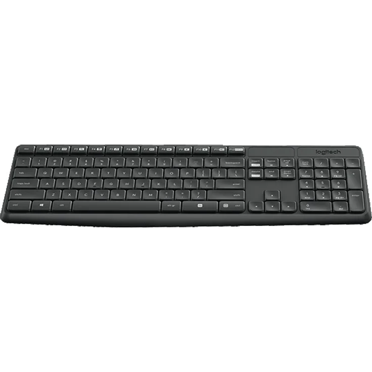 Logitech MK235 Kabelloses Tastatur-Maus-Set, 2.4 GHz Verbindung via Unifying Nano USB-Empfänger, 10m Reichweite, 15 FN-Tasten, 3-Jahre Batterielaufzeit, PC-Laptop, Kroatisch-Slowenisches Layout QWERTY – Bild 2
