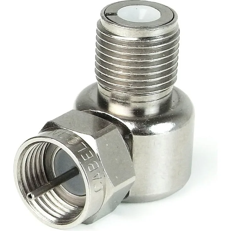 Cabelcon Winkeladapter 90° F-Buchse auf F-Stecker (1 Stück)