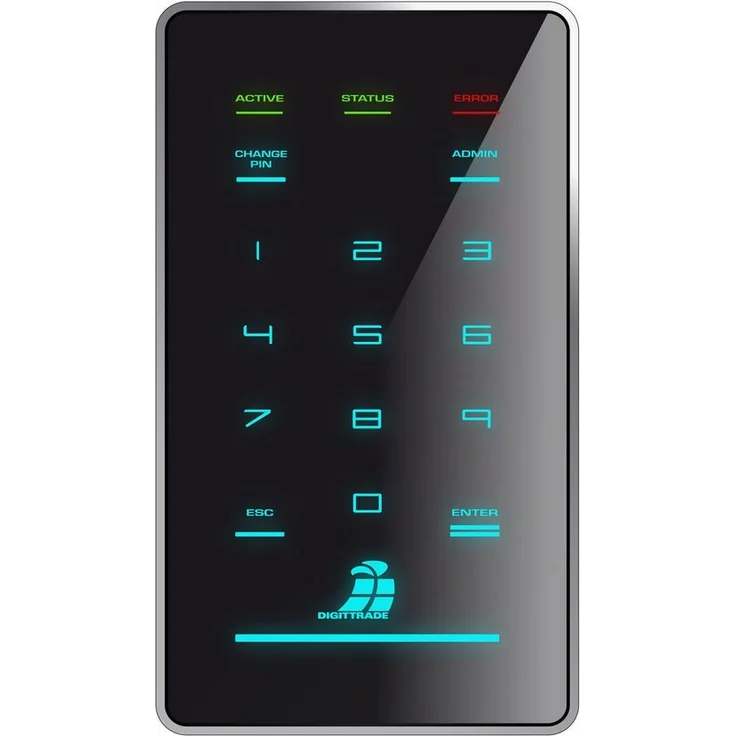 Digittrade HS256-S3 4TB SSD Externe Festplatte (6,35 cm (2,5 Zoll) USB 3.0) mit 256-Bit AES Hardware-Verschlüsselung, Smartcard und PIN schwarz – Bild 3