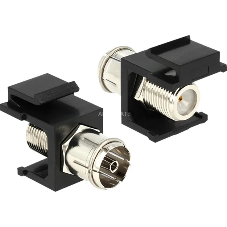 DeLock 86352 Keystone-Modul - Keystone-Module (Schwarz, Silber, IEC, F, 27,8 mm, 16,3 mm, 22,3 mm)