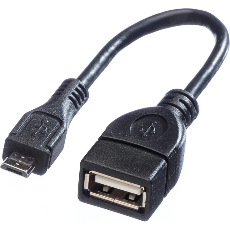 VALUE USB 2.0 Kabel, USB 2.0 Typ Micro B - Typ A BU, OTG 0,15 m (11.99.8311)