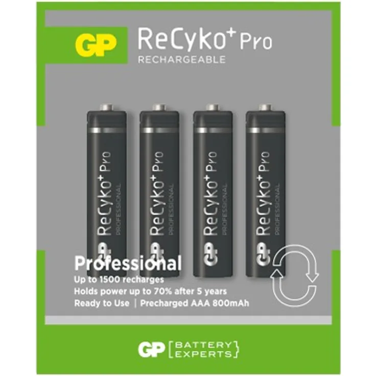 GP ReCyko+ PRO 4 Akkus AAA Micro Akku