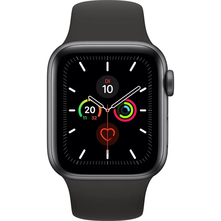 Apple Watch Series 5 Smartwatch GPS + LTE, Unisex, 40mm, Aluminiumgehäuse, Sportarmband, Grau – Bild 1