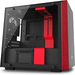 NZXT H200i - Mini-ITX-Gehäuse für Gaming-PCs - Smart Device mit CAM-Unterstützung - Hartglasfenster - Bereit für Wasserkühlungen - Schwarz-Rot - 2018 Version