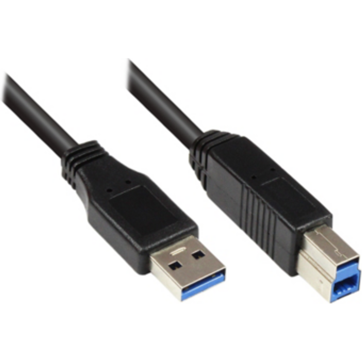 Good Connections USB 3.0 Anschlusskabel 1m St. A zu St. B schwarz