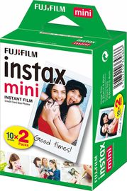 Fujifilm Instax Mini Instant Film, 2x 10 Blatt (20 Blatt), Weiß