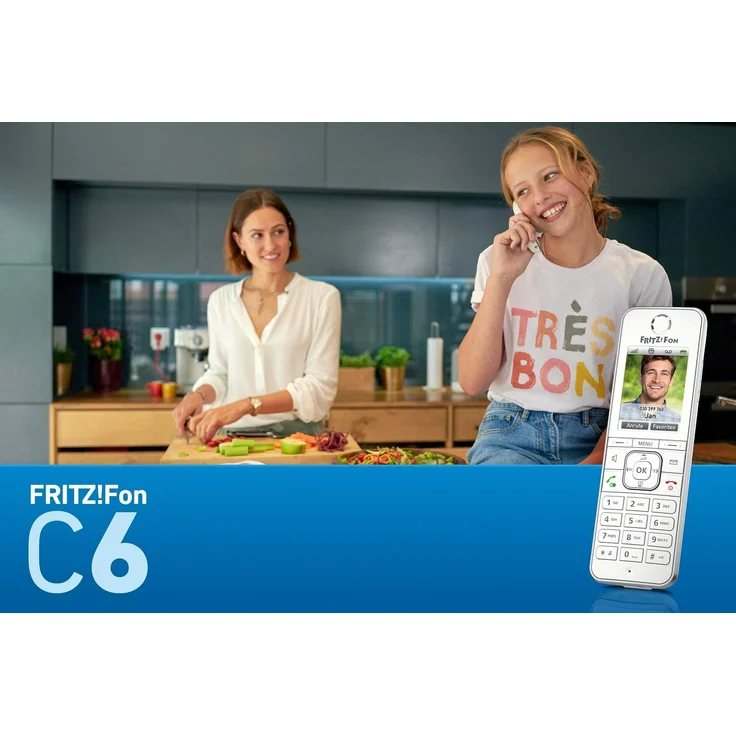 AVM FRITZ!Fon C6 DECT-Komforttelefon (hochwertiges Farbdisplay, HD-Telefonie, Internet-/Komfortdienste, Steuerung FRITZ!Box-Funktionen), VoIP-Telefon, weiß – Bild 13