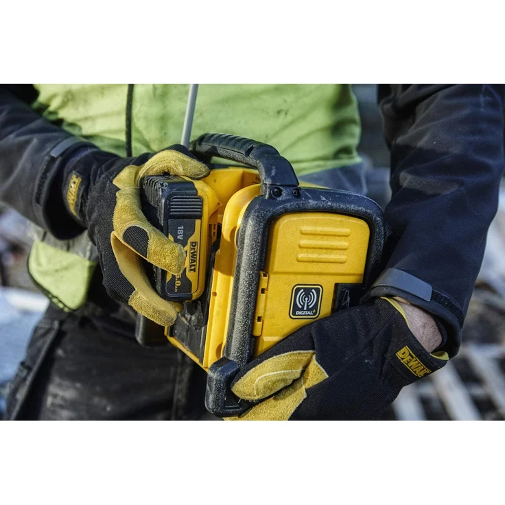 DeWalt DCR020 Baustellenradio mit AUX-Anschluss, schwarz, gelb – Bild 5