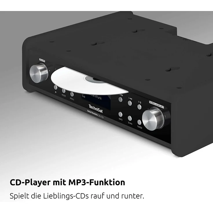TechniSat DIGITRADIO 20 CD CD-Radio mit Wecker, OLED-Display, geeignet für Küche, schwarz – Bild 6