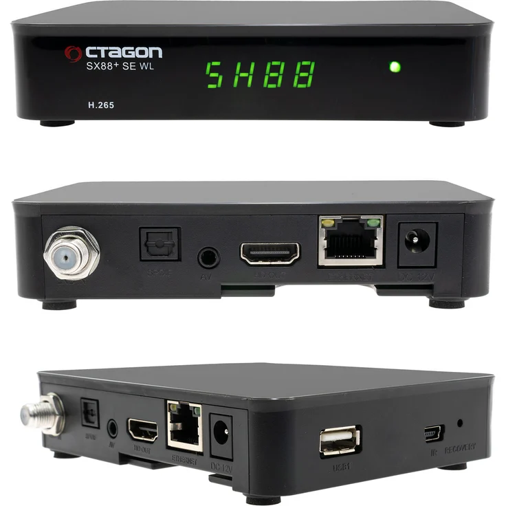 Octagon SX88+ SE WL CA HD HEVC FULL HD STALKER IPTV MULTISTREAM WLAN SAT DVB-S2 RECEIVER – Bild 4