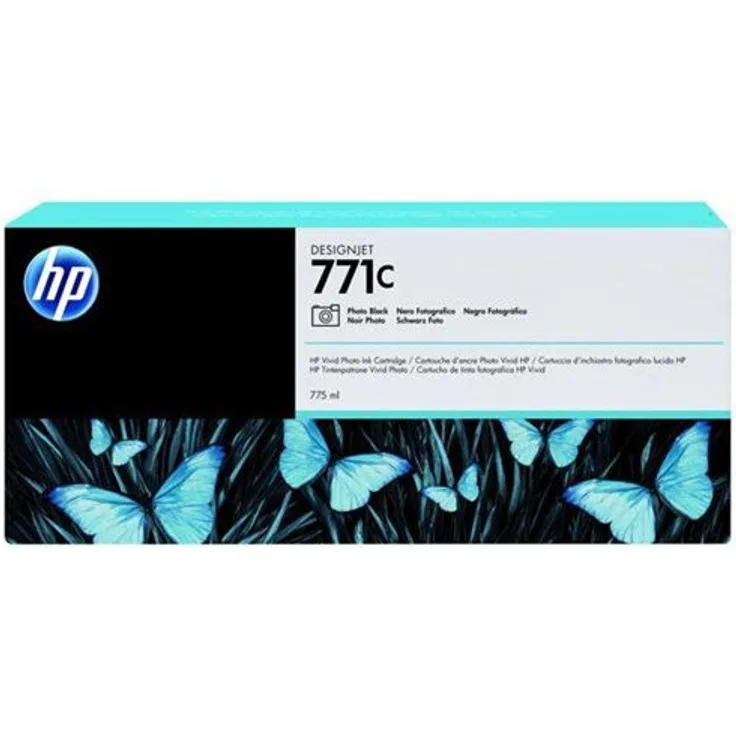 HP 771C Fotoschwarz Original Druckerpatrone mit hoher Reichweite (775 ml) für HP DesignJet