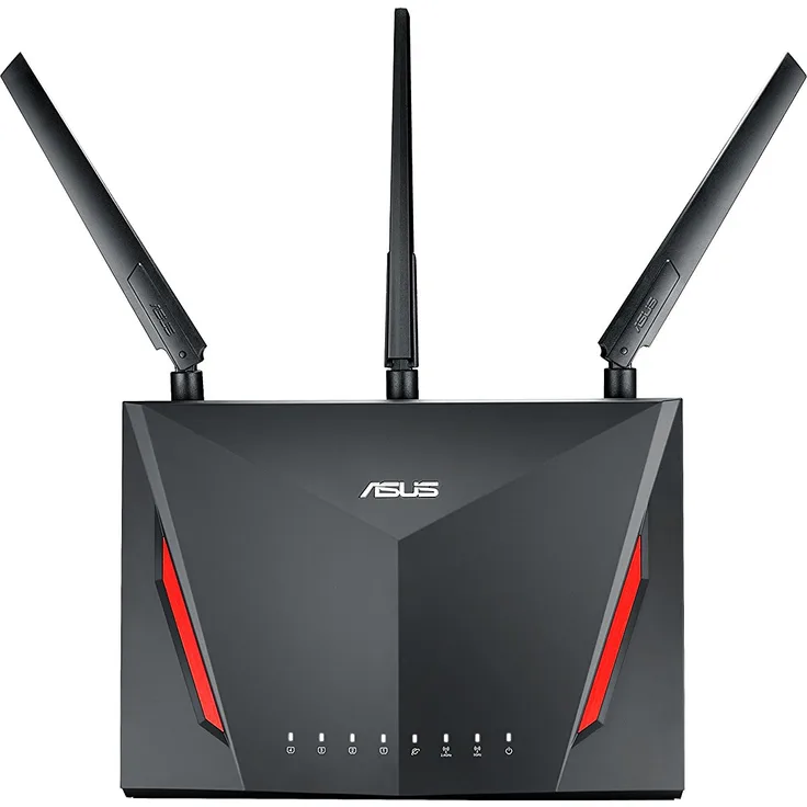 Asus RT-AC86U Home Office Router (Ai Mesh WLAN System, WiFi 5 AC2900, Gaming Engine, Gigabit LAN, App Steuerung, AiProtection, USB 3.0, VPN, PPTP, OpenVPN)