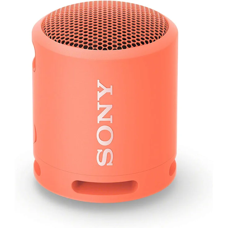 Sony SRS-XB13 Bluetooth-Lautsprecher, tragbar, Extra Bass, 16 Stunden Akkulaufzeit, wasserfest (IP67), Korallenrosa