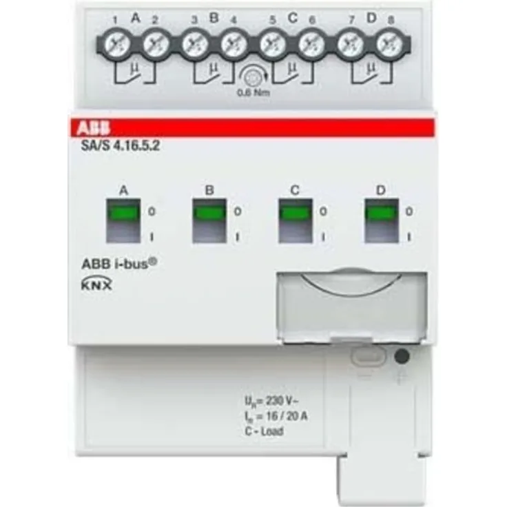 ABB Schaltaktor 4fach, 16A, C-Last SA-S4.16.5.2, 2CDG110266R0011