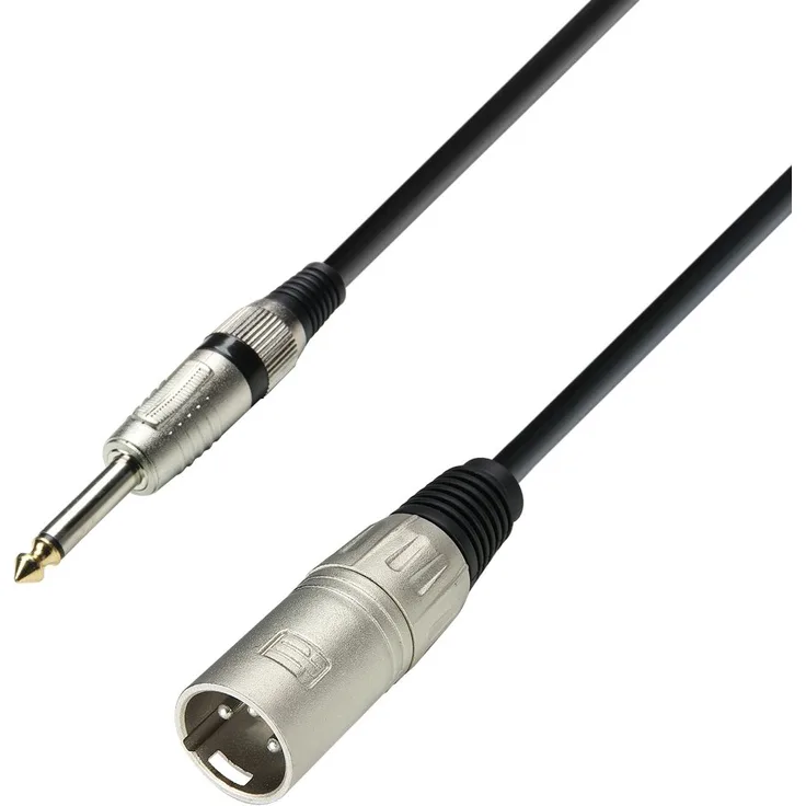 Adam Hall Cables K3MMP1000 3 Star Serie Mikrofonkabel (XLR male auf 6,3mm Klinke mono, 10m)