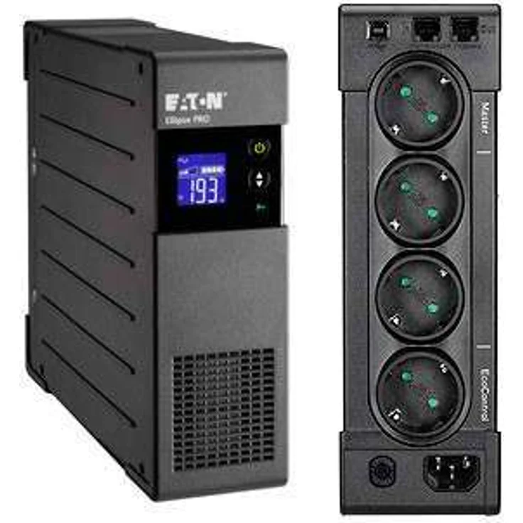 Eaton Ellipse PRO 650 DIN - Unterbrechungsfreie Stromversorgung (USV) 650 VA mit Überspannungsschutz (4 Schuko Ausgänge) und Spannungsregelung (AVR) – Bild 1