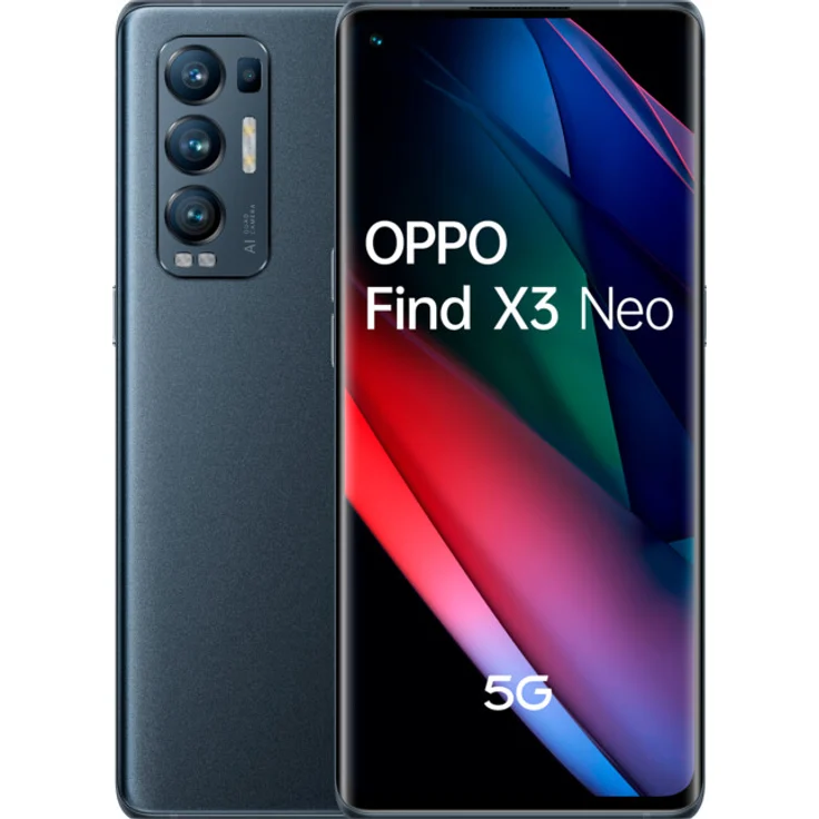 Oppo Find X3 Neo 5G Smartphone 16,51cm Pixel (6,5 Zoll) AMOLED-Display, 256GB interner Speicher, 12GB RAM, Dual-SIM, Android, Starlight Black – Bild 1