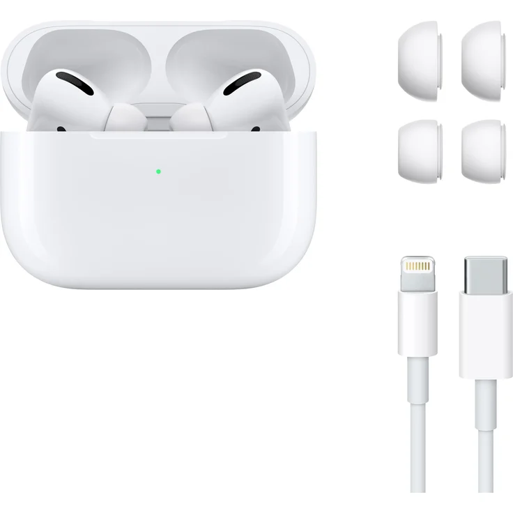 Apple AirPods Pro 1. Generation (2019) True Wireless In-Ear Kopfhörer mit Bluetooth, Mikrofon, Noise Cancelling, geeignet für iPhone, weiß – Bild 8