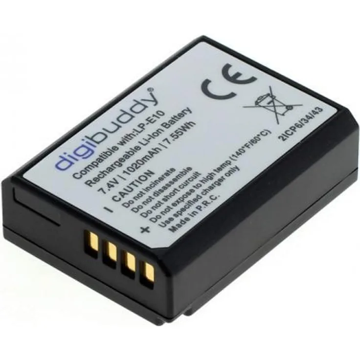 digibuddy Akku für Canon LP-E10 Li-Ion Schwarz