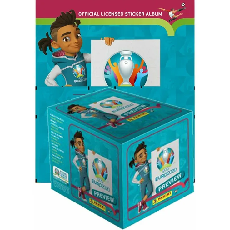 Panini - EURO 2020 Preview - Sammelsticker - 1 Premium Display (120 Tüten) + 1 Album