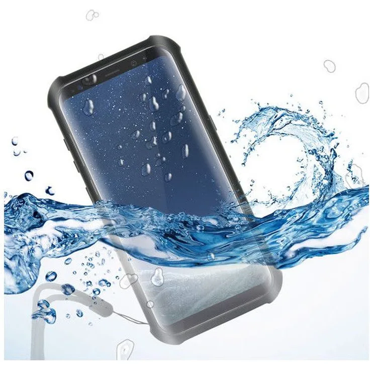 Wasserfestes Case Samsung Galaxy S8 KSIX Aqua Case Schwarz Durchsichtig
