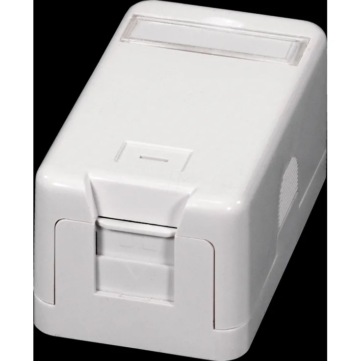 Keystone Verteilerbox Aufputz, 1-Port, Staubschutz selbstschließend (ET-25166)
