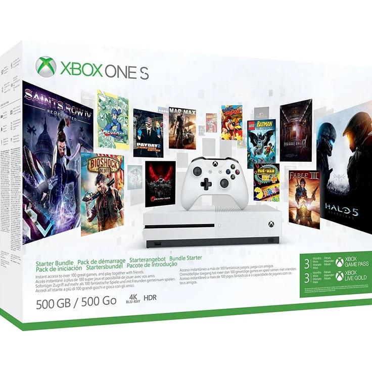 Microsoft Xbox One S Robot White 500GB Bundle inkl. 3 Monate Game Pass – Bild 1