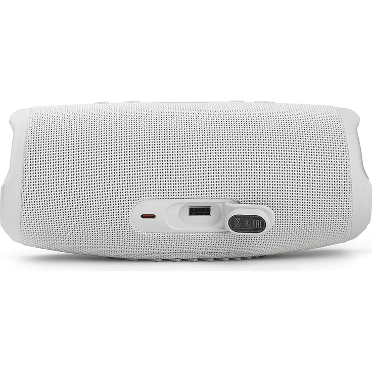 JBL Charge 5 Bluetooth-Lautsprecher mit 20 Stunden Akkulaufzeit, Powerbank, PartyBoost, wasserfest weiß – Bild 4