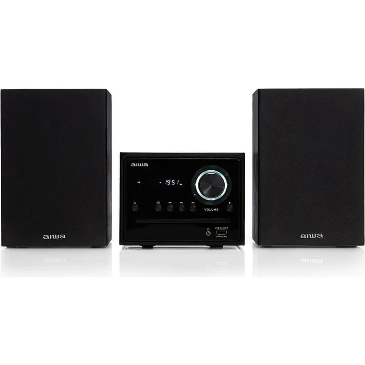 Aiwa MSBTU-300 schwarz Micro-HiFi-System 20W mit Bluetooth, CD, USB, FM-Radio, C