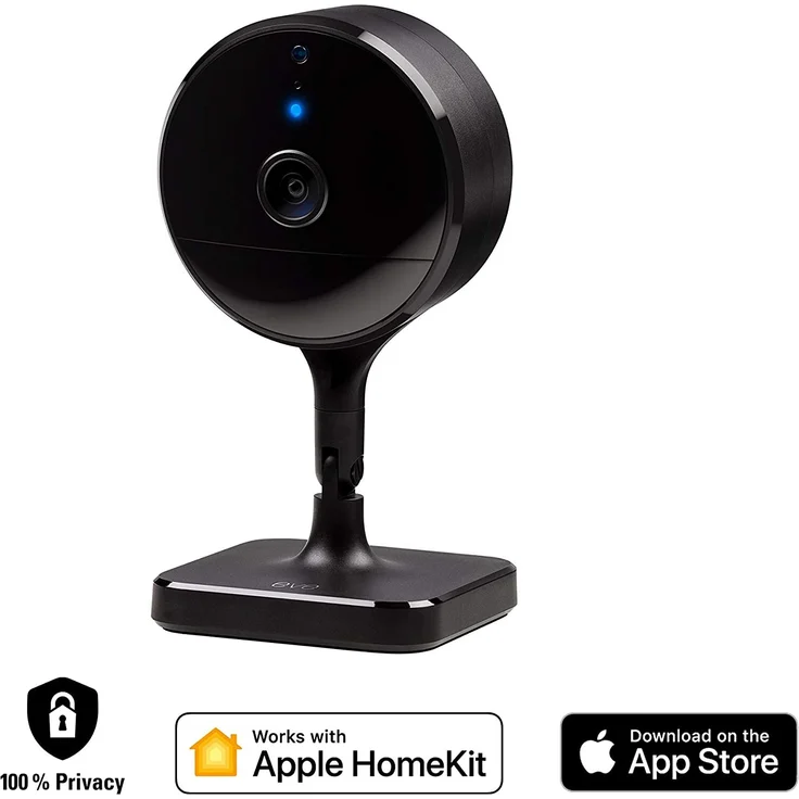 Eve Cam - Smarte Innenkamera, 100% Privatsphäre, HomeKit Secure Video, Mitteilungen, Bewegungsmelder, Mikro und Speaker, Mensch-Tier-Erkennung, Flexible Installation (HomeKit) – Bild 1