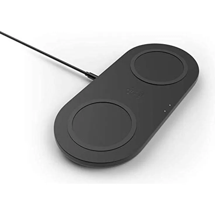 Belkin 2x 10 W Dual Wireless Charging Pad mit Netzteil, schwarz