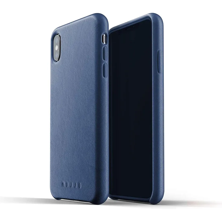 Mujjo CS-103-BL Leather Case für Apple iPhone XS Max blau